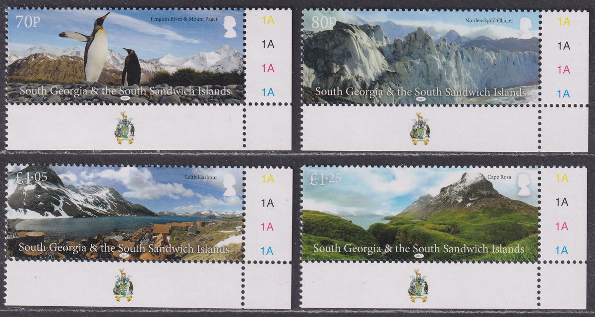 South Georgia + Sth Sandwich Is 2017 Landscapes Set Mint SG688-691 cat £17