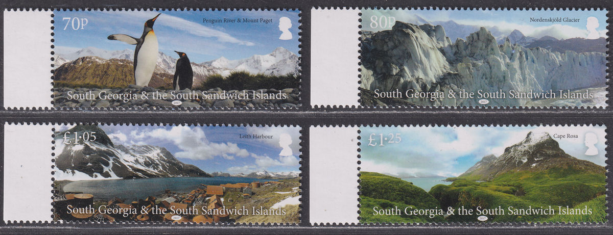 South Georgia + Sth Sandwich Is 2017 Landscapes Set Mint SG688-691 cat £17
