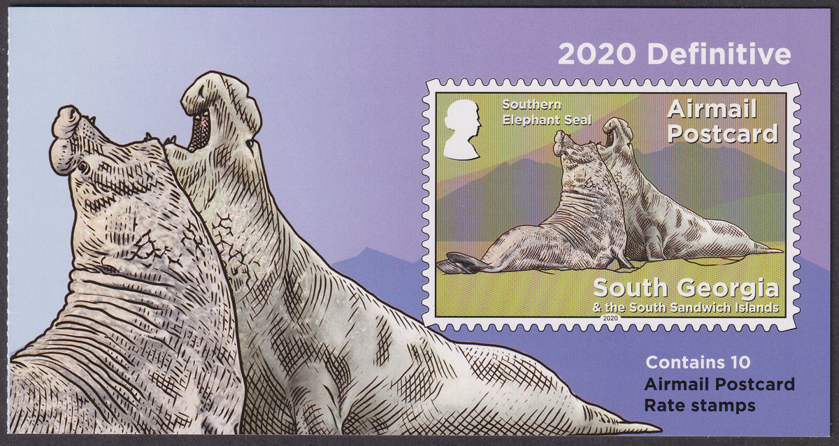 South Georgia + Sth Sandwich Is 2020 Airmail Postcard Stamp Booklet Mint