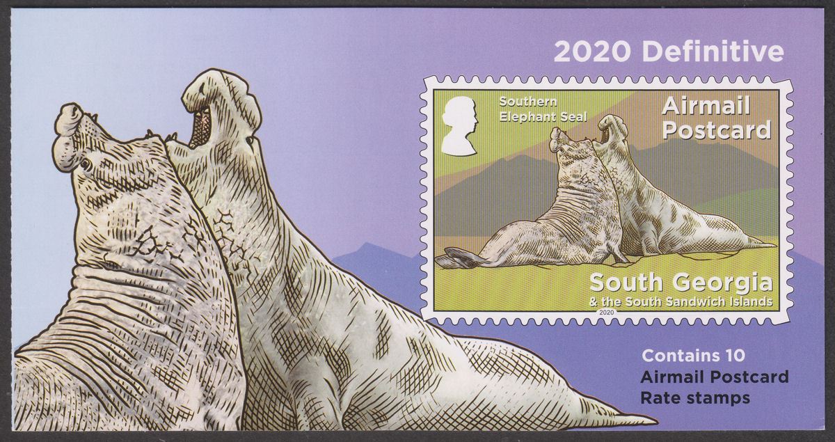 South Georgia + Sth Sandwich Is 2020 Airmail Postcard Stamp Booklet Mint