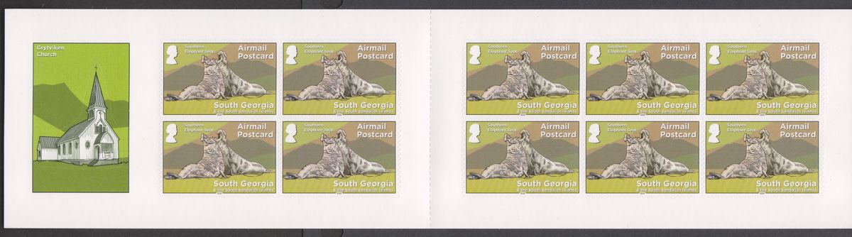 South Georgia + Sth Sandwich Is 2020 Airmail Postcard Stamp Booklet Mint