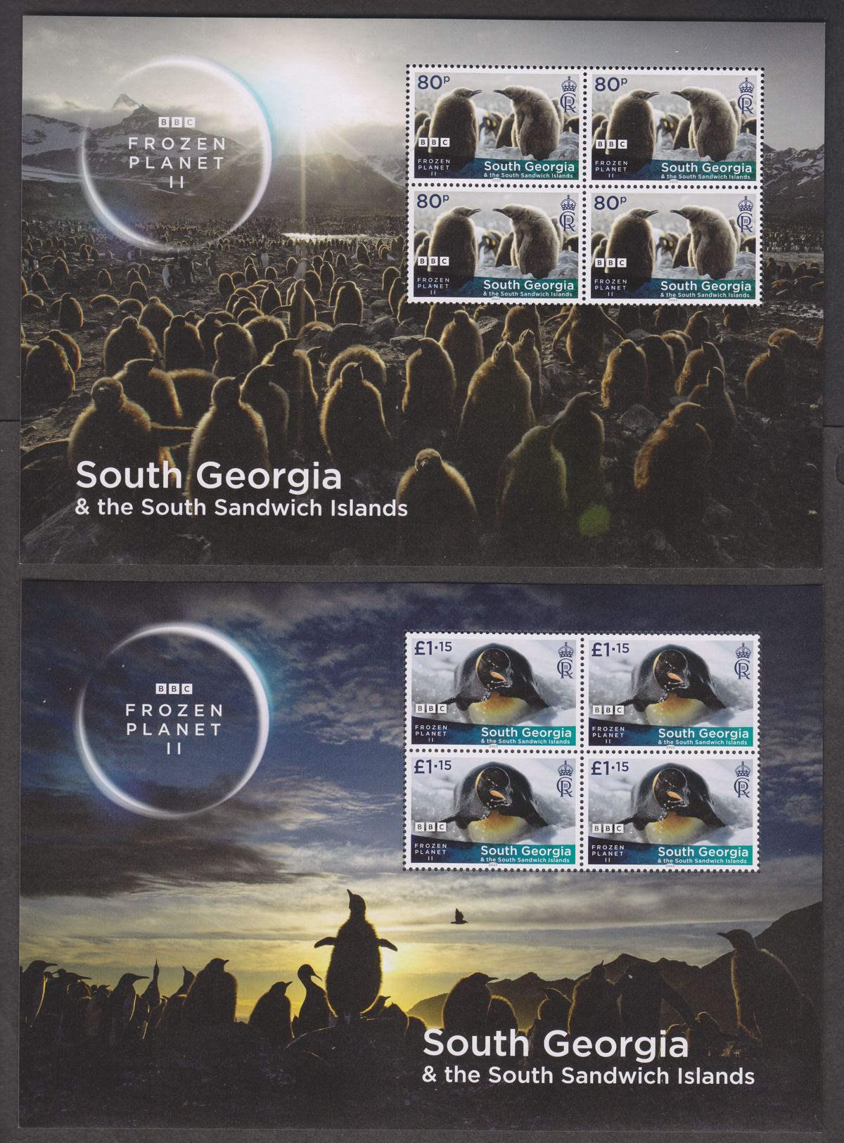 South Georgia + Sth Sandwich Is 2023 BBC Frozen Planet II Sheetlet Set Mint