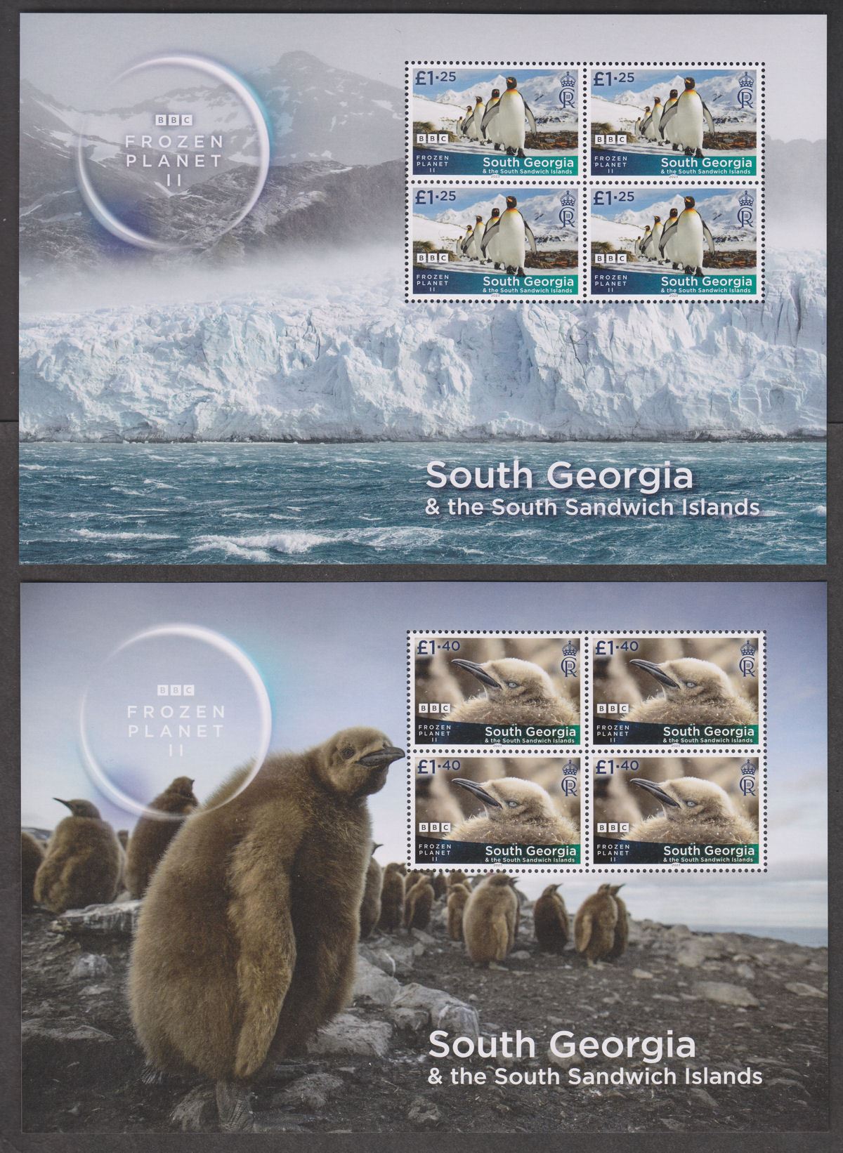 South Georgia + Sth Sandwich Is 2023 BBC Frozen Planet II Sheetlet Set Mint