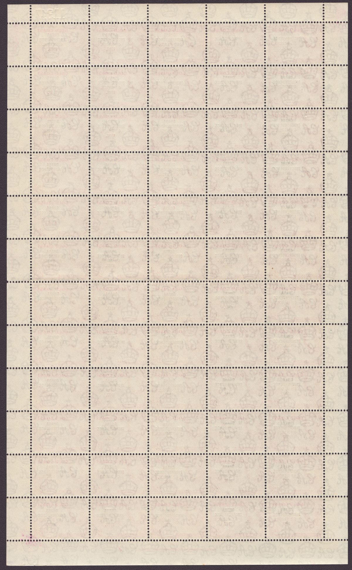 Ghana 1957 Independence Overprint 3d, 2sh, 5sh Full Sheets of 60 CTO Used