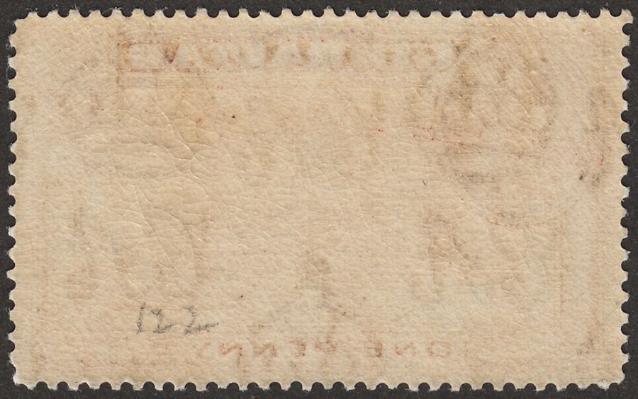 Gibraltar 1938 KGVI 1d Yellow-Brown Perf 14 Mint SG122