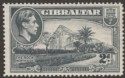 Gibraltar 1938 KGVI 2d Grey Perf 14 Mint SG124