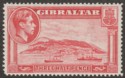 Gibraltar 1938 KGVI 1½d Carmine Perf 14 Mint SG123