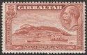 Click for more photos and details Gibraltar 1931 KGV Rock 1½d Red-Brown perf 13½x14 Mint SG111a