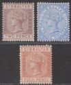 Click for more photos and details Gibraltar 1886-87 Queen Victoria 2d, 2½d, 4d Mint SG10-12 cat £200