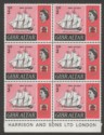 Click for more photos and details Gibraltar 1967 QEII HMS Victory ½d Block with Gash in Sail Variety Mint SG200b