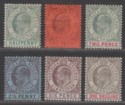Click for more photos and details Gibraltar 1903 King Edward VII Set to 1sh Mint SG46-51 cat £160