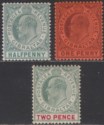Click for more photos and details Gibraltar 1904-08 King Edward VII ½d, 1d, 2d Chalky Paper Mint SG56a-58a cat £38