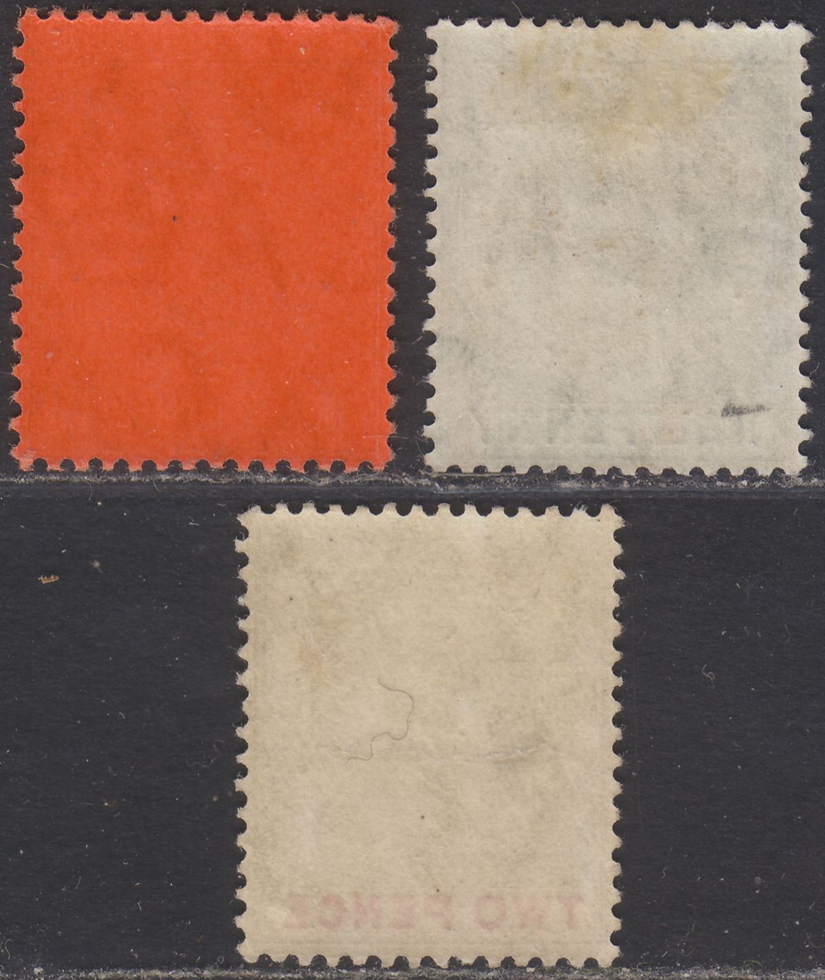 Gibraltar 1904-08 King Edward VII ½d, 1d, 2d Chalky Paper Mint SG56a-58a cat £38