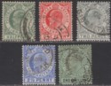 Click for more photos and details Gibraltar 1906-11 King Edward VII Part Set to 1sh Used cat £45