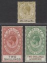 Click for more photos and details Gibraltar 1925-32 KGV 1sh, 2sh, 2sh6d Mint SG102-104 cat £37