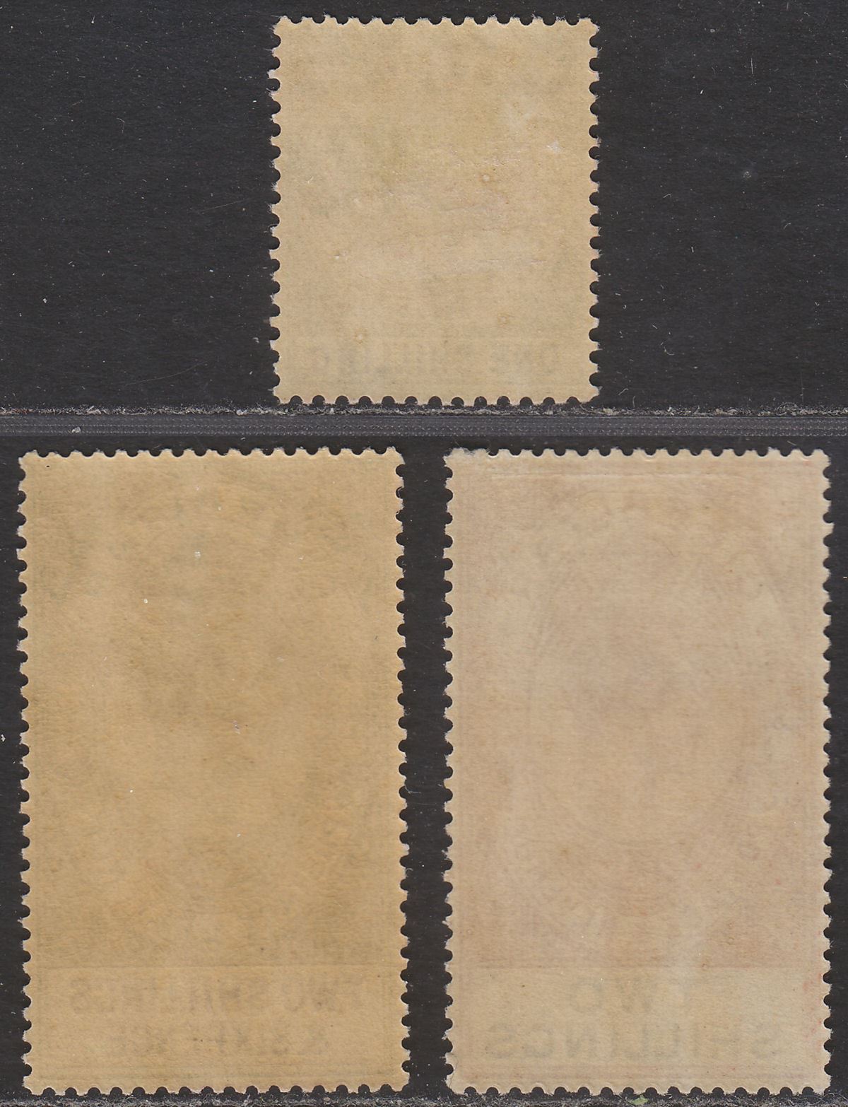 Gibraltar 1925-32 KGV 1sh, 2sh, 2sh6d Mint SG102-104 cat £37