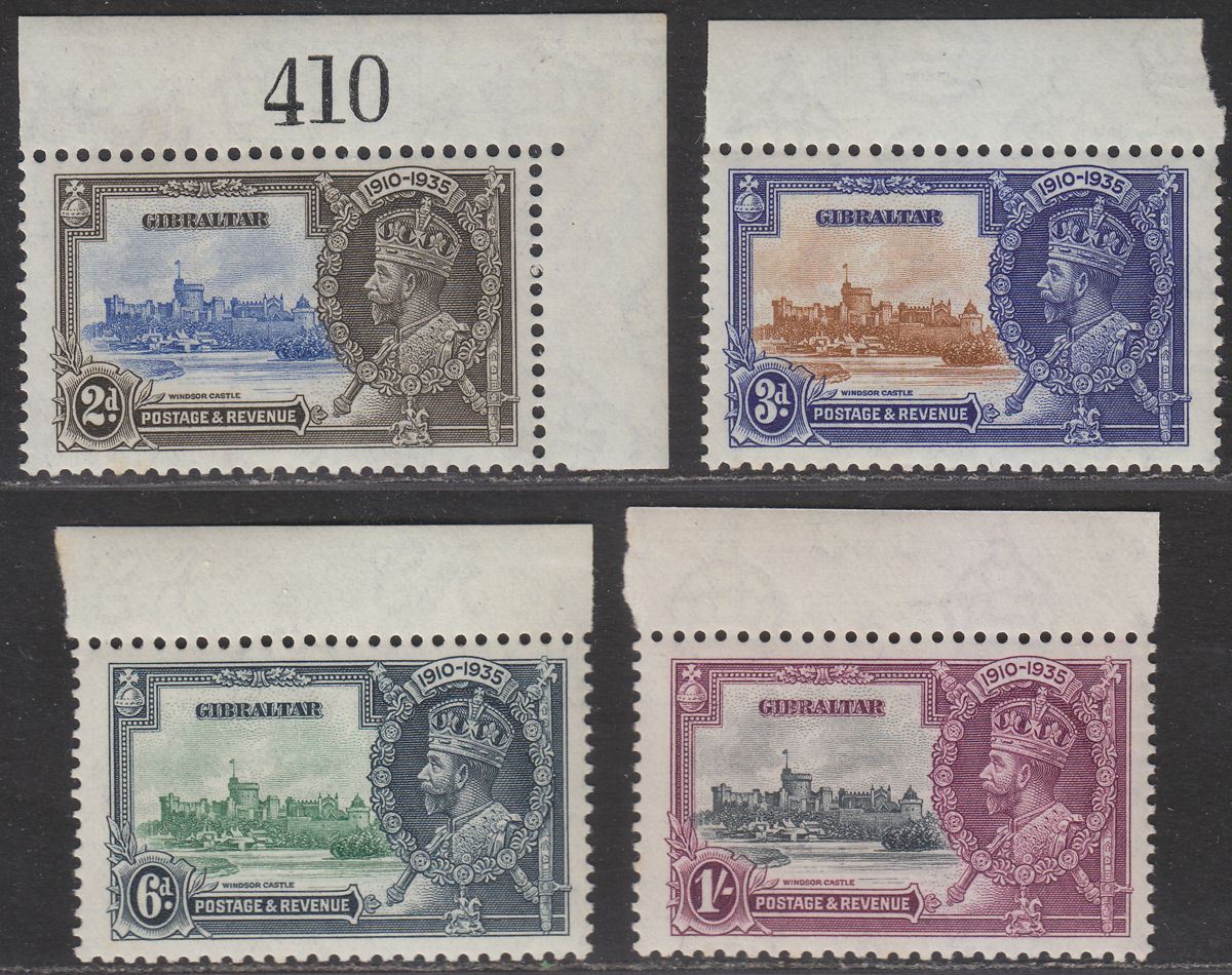 Gibraltar 1935 KGV Silver Jubilee Set Marginal Mint SG114-117 cat £35