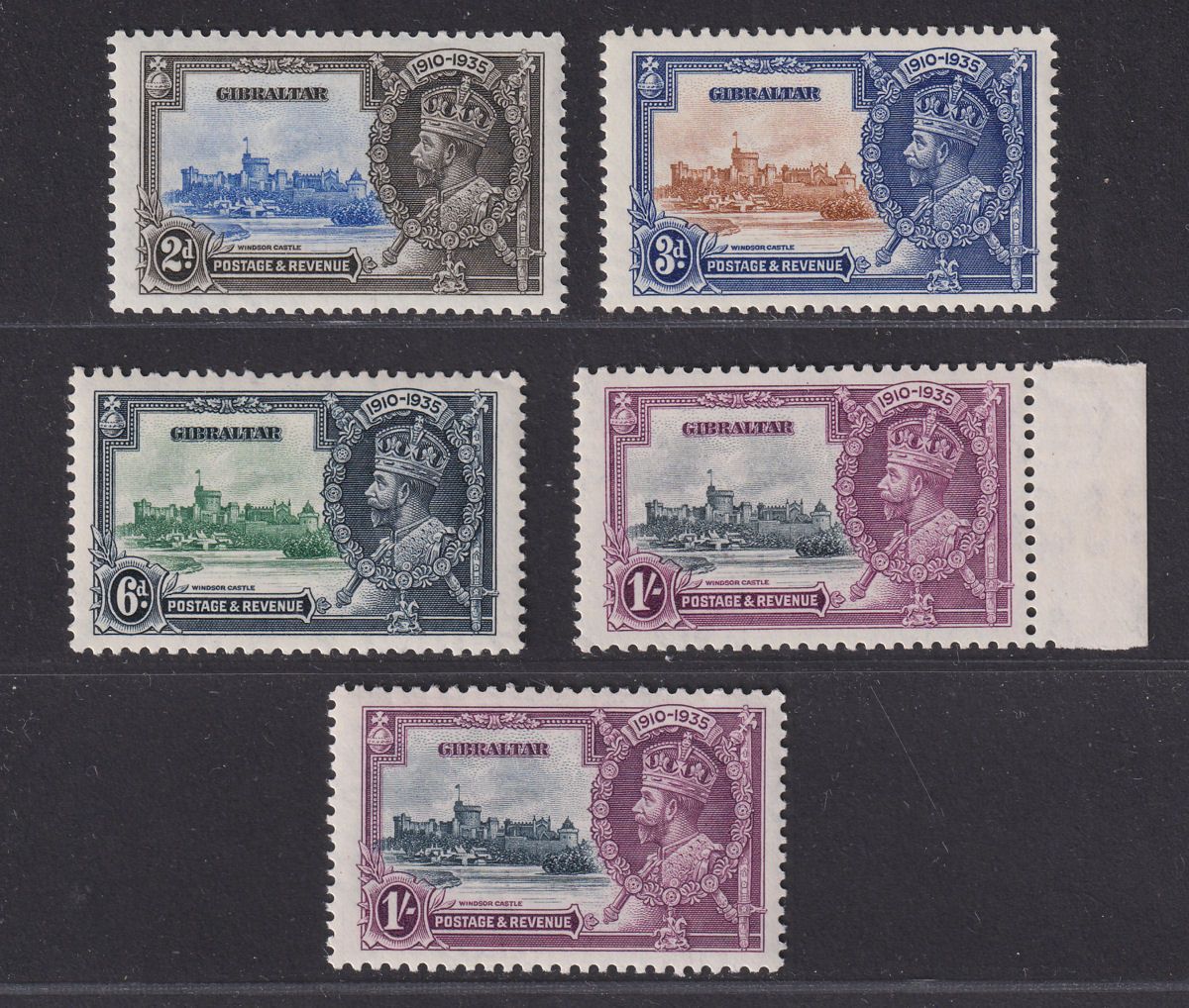 Gibraltar 1935 KGV Silver Jubilee Set Mint SG114-117 cat £35