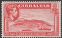 Click for more photos and details Gibraltar 1938 KGVI 1½d Carmine Perf 14 Mint SG123