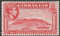 Gibraltar 1938 KGVI 1½d Carmine Perf 14 Mint SG123