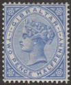 Click for more photos and details Gibraltar 1886 QV 2½d Blue Mint SG11