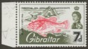 Click for more photos and details Gibraltar 1966 QEII Sea Angling 7d watermark Inverted Mint SG191w