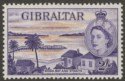Click for more photos and details Gibraltar 1959 QEII 2sh Orange and Violet Mint SG155a