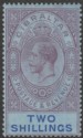 Click for more photos and details Gibraltar 1925 KGV 2sh Reddish Purple and Blue Mint SG99a