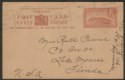 Click for more photos and details Gibraltar 1936 KGV Rock 1½d Postal Stationery Postcard Used to USA Civil War