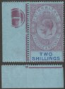 Click for more photos and details Gibraltar 1925 KGV 2sh Reddish Purple and Blue Plate 1 Marginal Mint SG99a