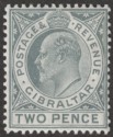 Gibraltar 1910 KEVII 2d Slate Mint SG68