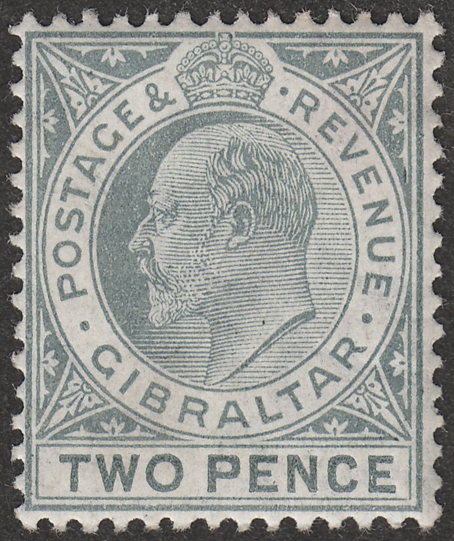 Gibraltar 1910 KEVII 2d Slate Mint SG68