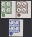 Gibraltar QEII 1971 Postage Due Plate 1 Block Set Mint SG D4-D6