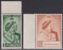 Click for more photos and details Gibraltar 1948 KGVI Royal Silver Wedding ½d, £1 UM Mint SG134-135 cat £60 RSW