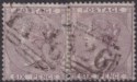 Click for more photos and details GB used Gibraltar 1856 QV 6d Lilac x2 Used w A26 Postmarks SG Z42 cat £100