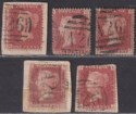 Click for more photos and details GB used Gibraltar 1864 QV 1d Plate 124 167 171 172 173 Used A26 Postmarks SG Z19