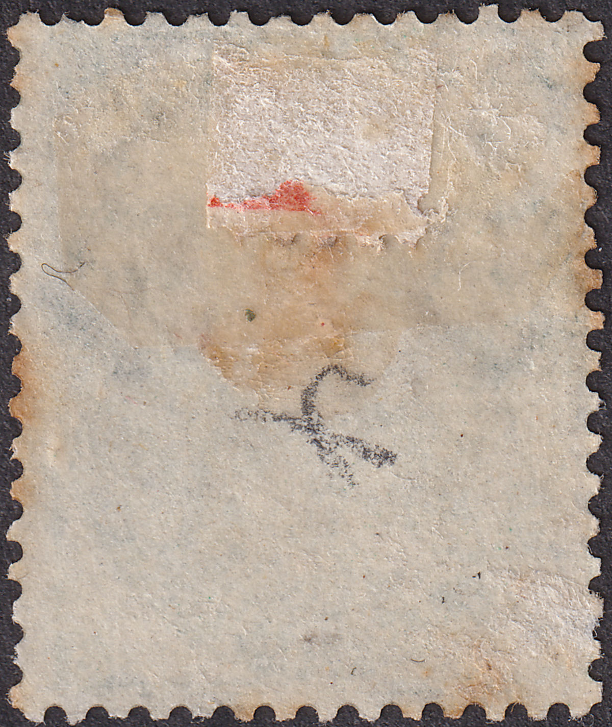 GB used Gibraltar 1862 QV 1sh Green Used with A26 Postmark SG Z60 cat £90 tones