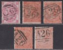 Click for more photos and details GB used Gibraltar 1865 QV 3d, 4d Plate Selection Used w A26 Postmarks SG Z30 Z37