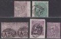 Click for more photos and details GB used Gibraltar 1867 QV 6d, 1sh Plate Selection Used with A26 Postmarks