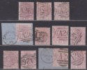 Click for more photos and details GB used Gibraltar 1875-79 QV 2½d Plate Selection Used w A26 Postmarks SG Z24 Z26