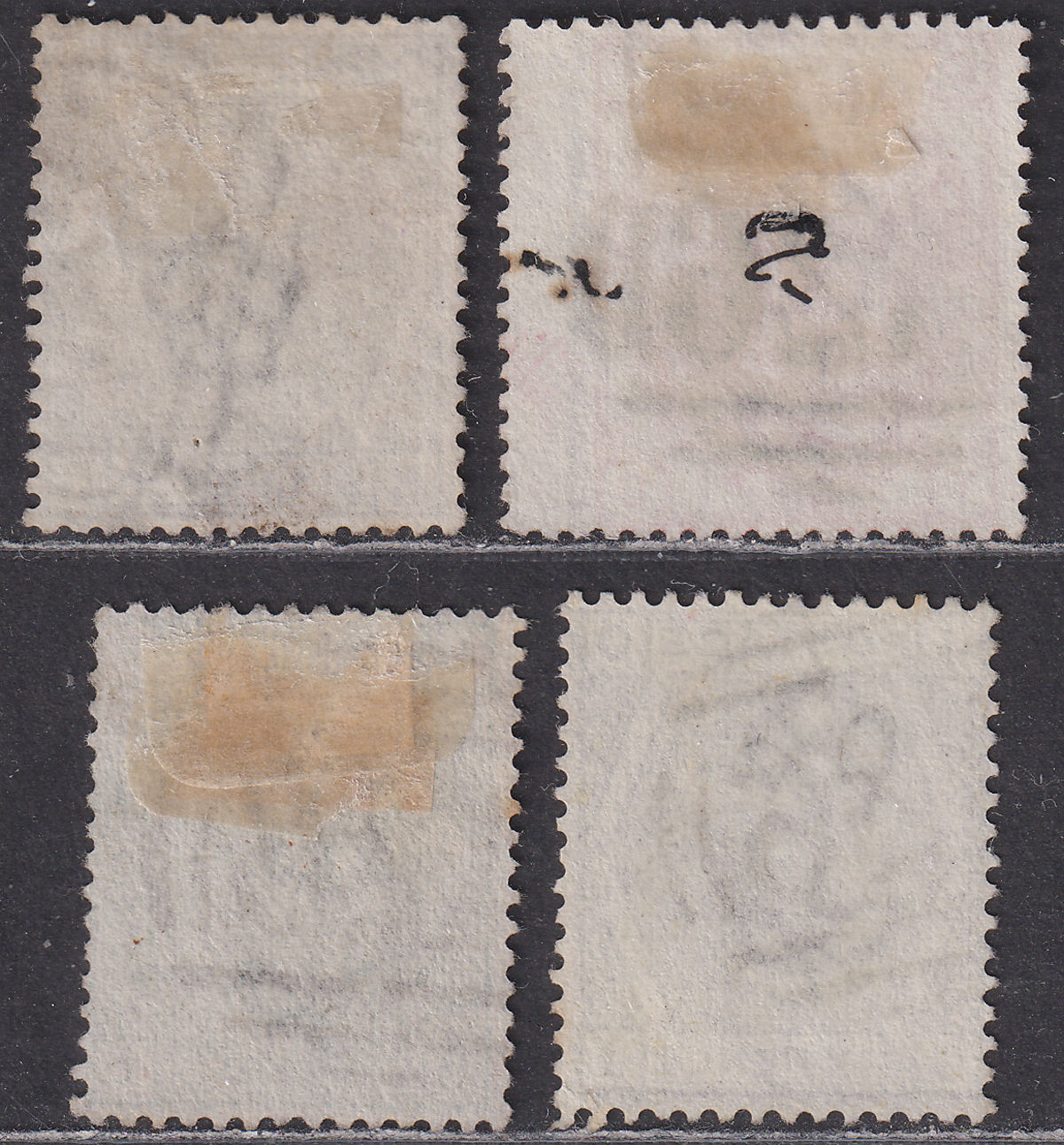 GB used Gibraltar 1873-80 QV 3d, 6d x2, 1sh Used w A26 Postmarks SG Z32 Z50 Z64
