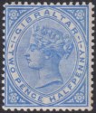 Click for more photos and details Gibraltar 1886 QV 2½d Blue Mint SG11 cat £90