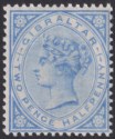 Click for more photos and details Gibraltar 1898 QV 2½d Bright Ultramarine Mint SG42 cat £48