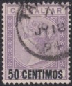 Click for more photos and details Gibraltar used Morocco Agencies 1894 QV 50c on 6d Used TANGIER Pmk SG Z139 c£180