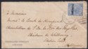 Click for more photos and details Gibraltar 1890 QV 25c Surch on 2½d Blue Used on Consulate Cover to Holland