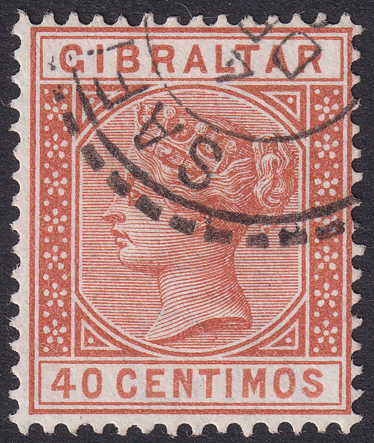 Gibraltar used Morocco 1889 QV 40c Used SAFI Postmark SG Z116* French PO