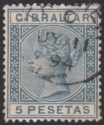 Click for more photos and details Gibraltar used Morocco Agencies 1894 QV 5p Used TANGIER Postmark SG Z152 c£150