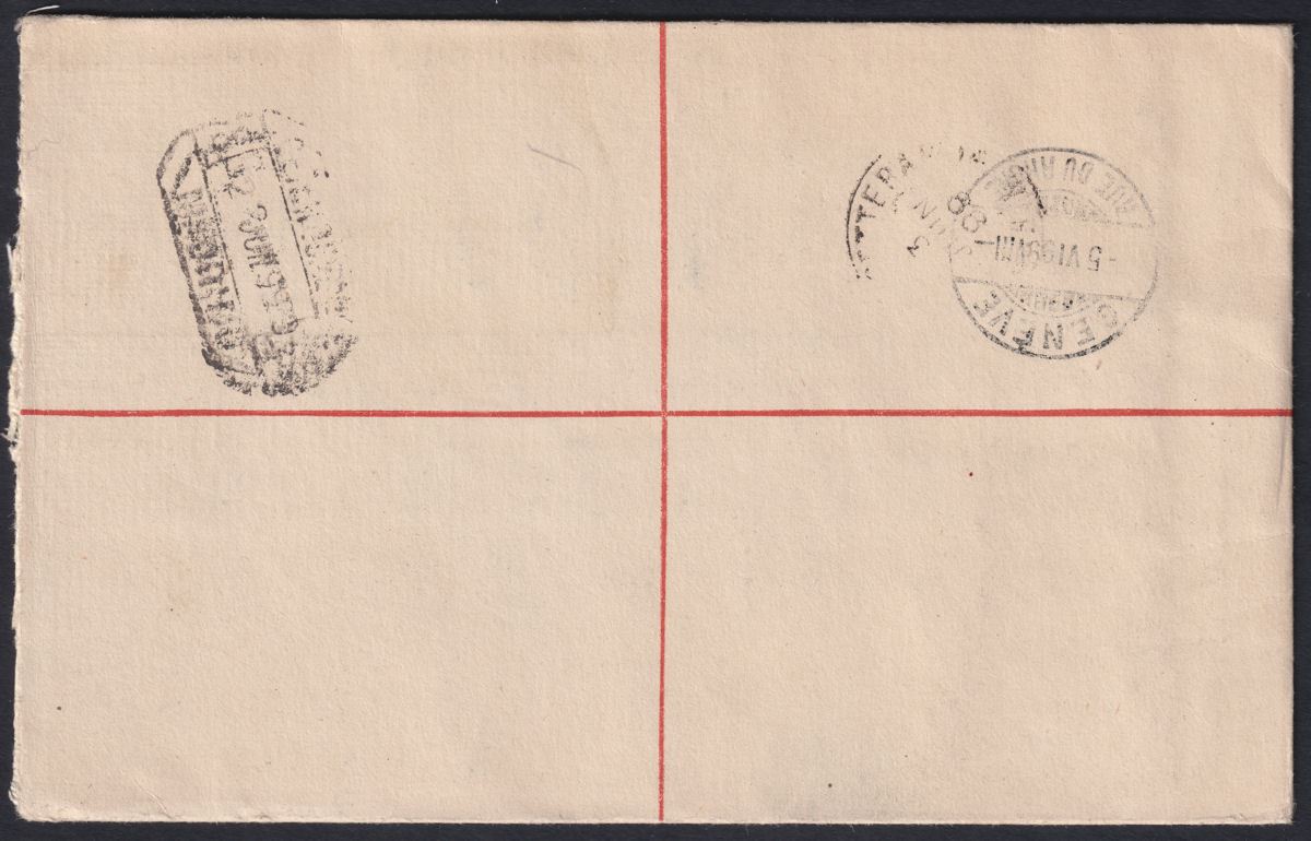 Gibraltar 1899 QV ½d + 1d x2 Uprating 2d Registered Post Stat Used - Switzerland