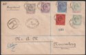 Click for more photos and details Gibraltar 1904 KEVII ½d to 1sh Used on Registered Cover to Germany SG46-51