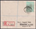 Click for more photos and details Gibraltar 1911 KEVII 1sh Black on Green Used on Registered Cover to Germany SG71